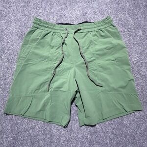 Lululemon Men's‎ Green Quick-Dry Elastic Waist Drawstring Shorts Size L